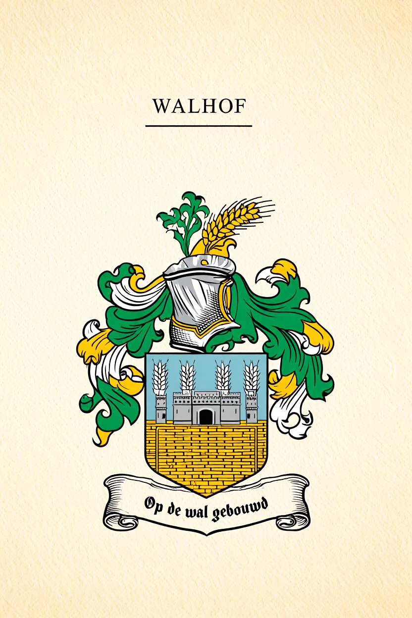 Familiewapen van de achternaam WALHOF (vergrendeld)