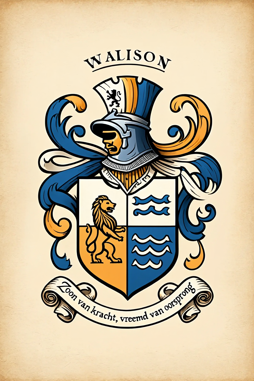 Familiewapen van de achternaam WALISON (vergrendeld)