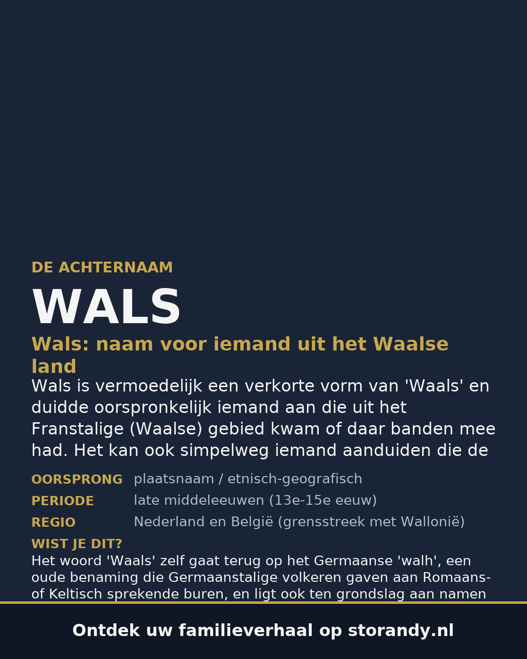 Familiewapen van de achternaam WALS (vergrendeld)
