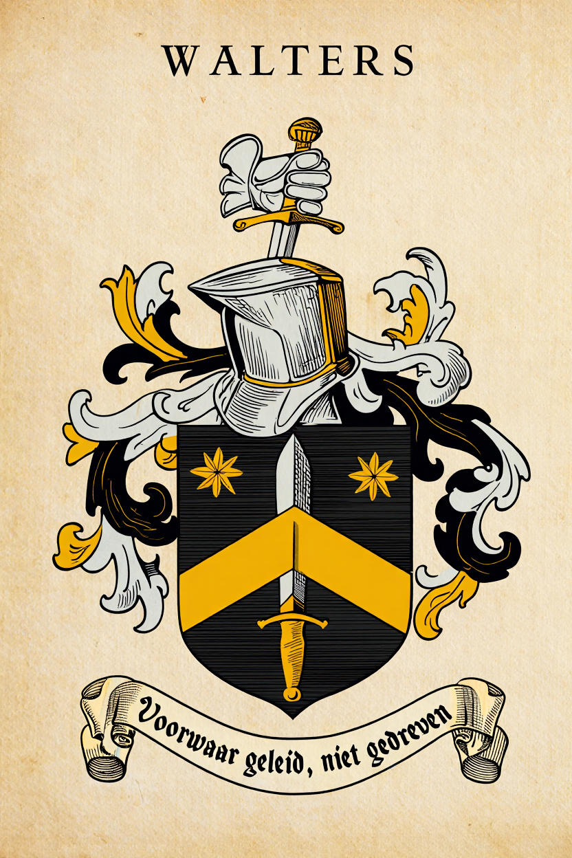Familiewapen van de achternaam WALTERS (vergrendeld)