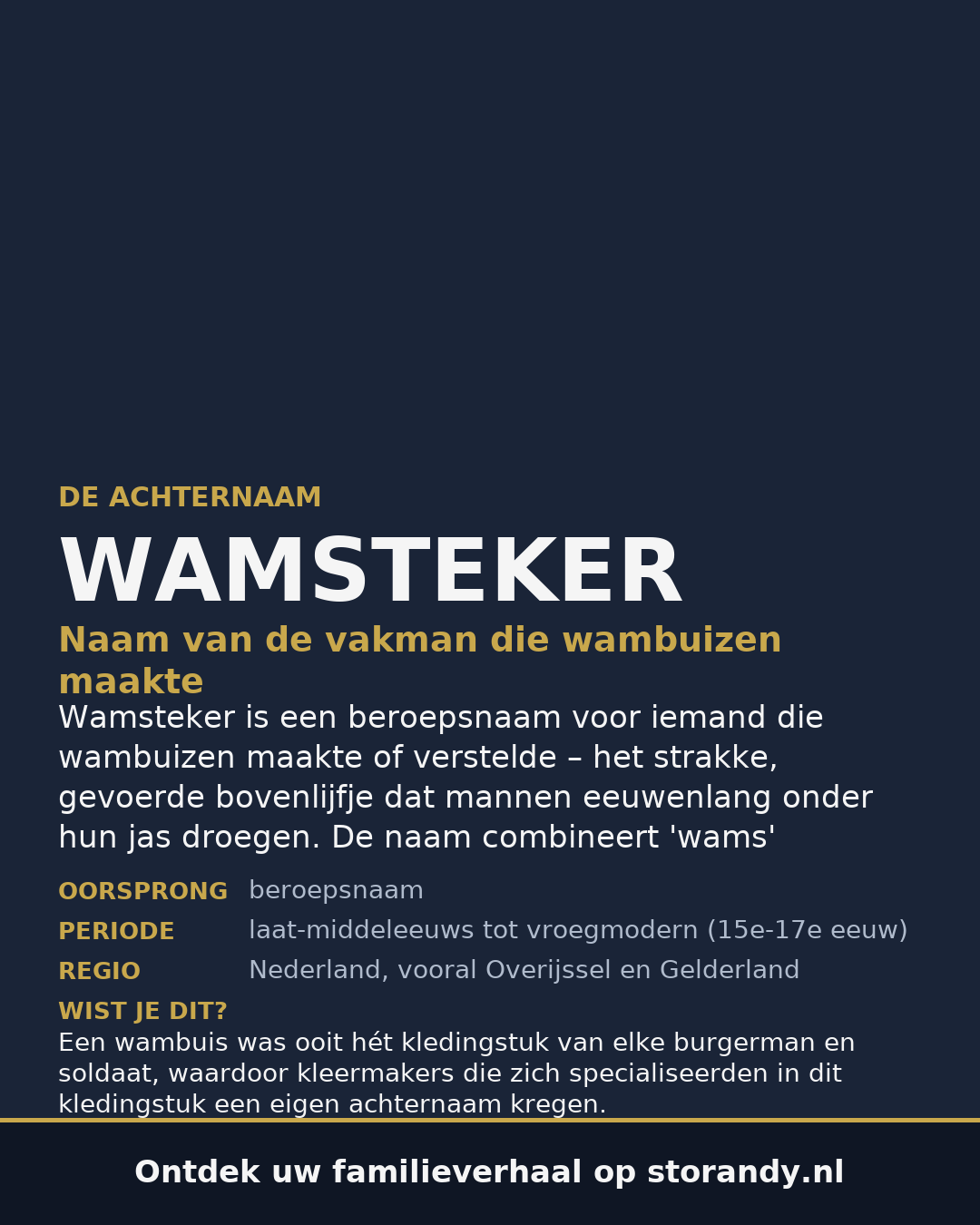 Familiewapen van de achternaam WAMSTEKER