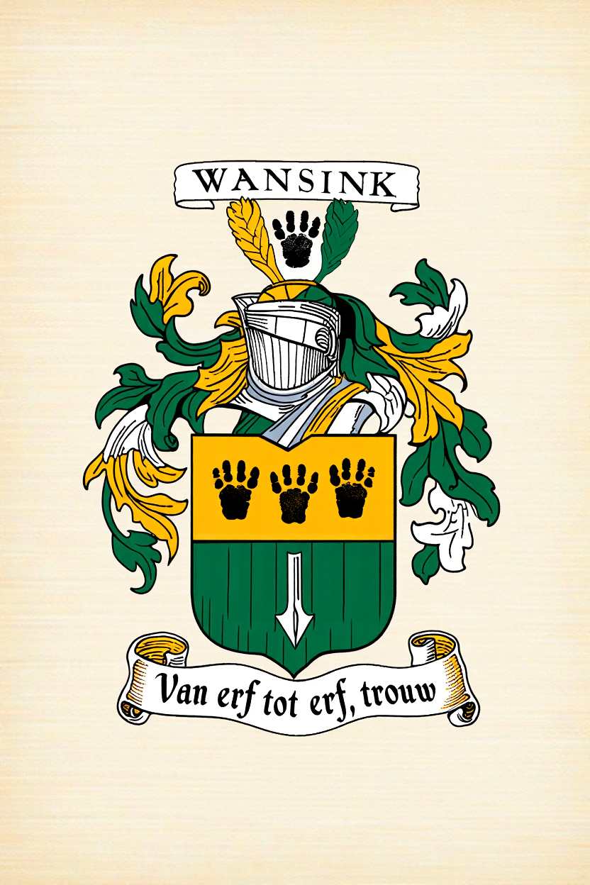 Familiewapen van de achternaam WANSINK (vergrendeld)