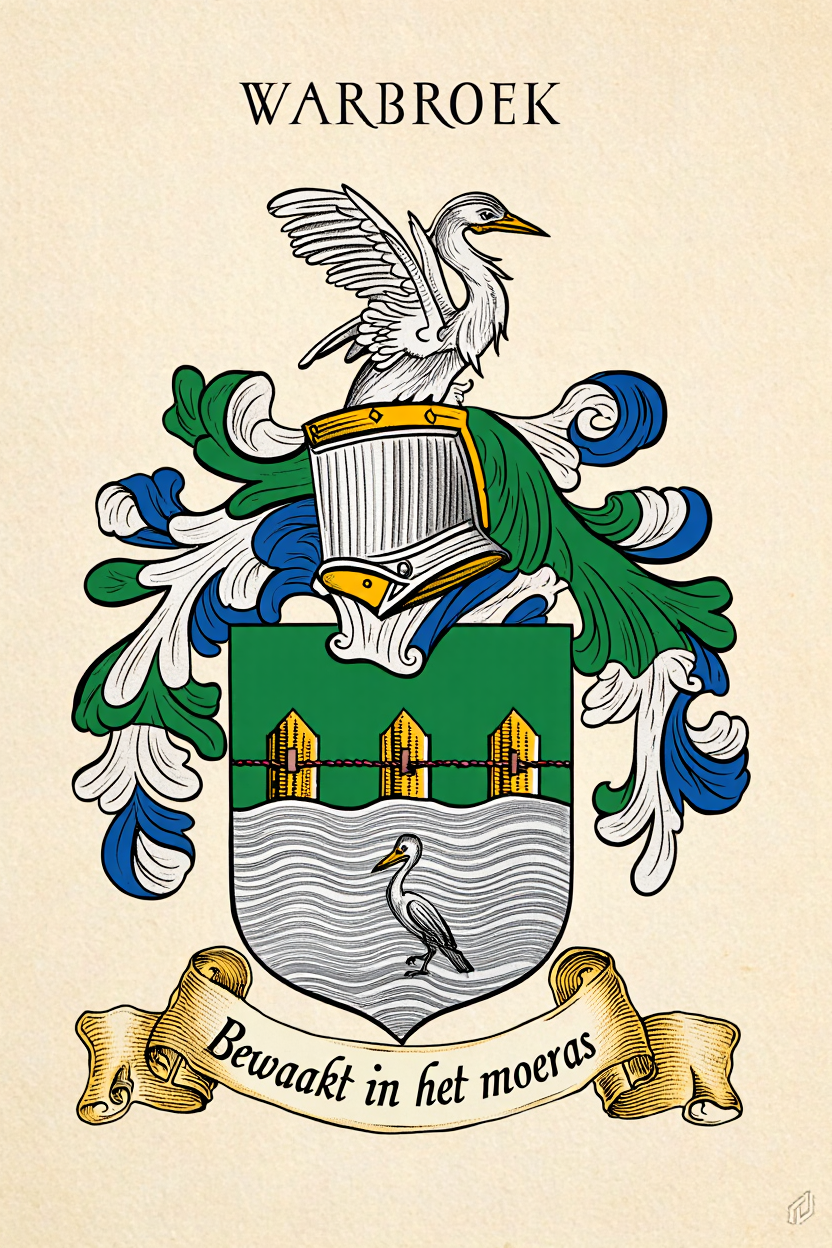 Familiewapen van de achternaam WARBROEK (vergrendeld)