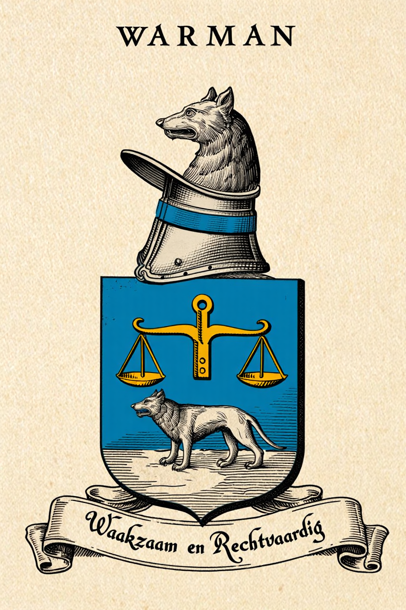 Familiewapen van de achternaam WARMAN (vergrendeld)