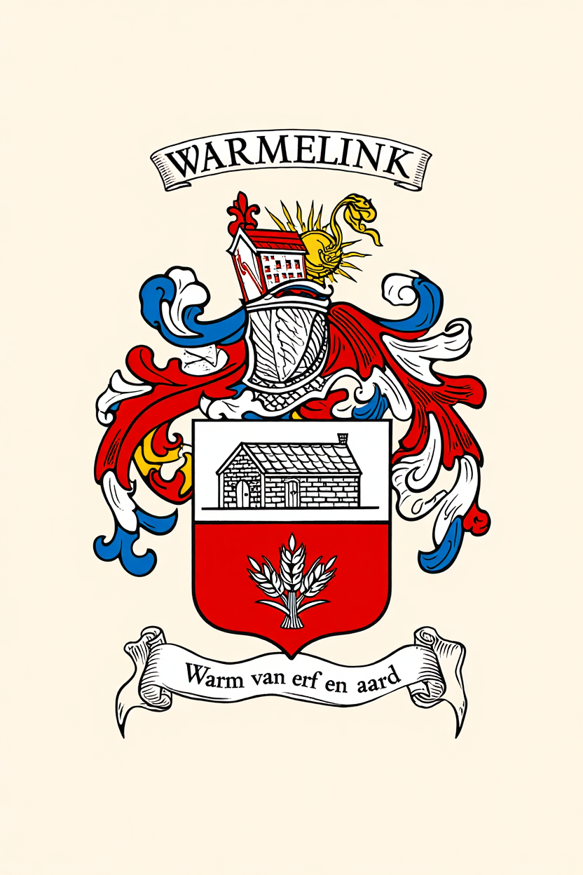 Familiewapen van de achternaam WARMELINK (vergrendeld)