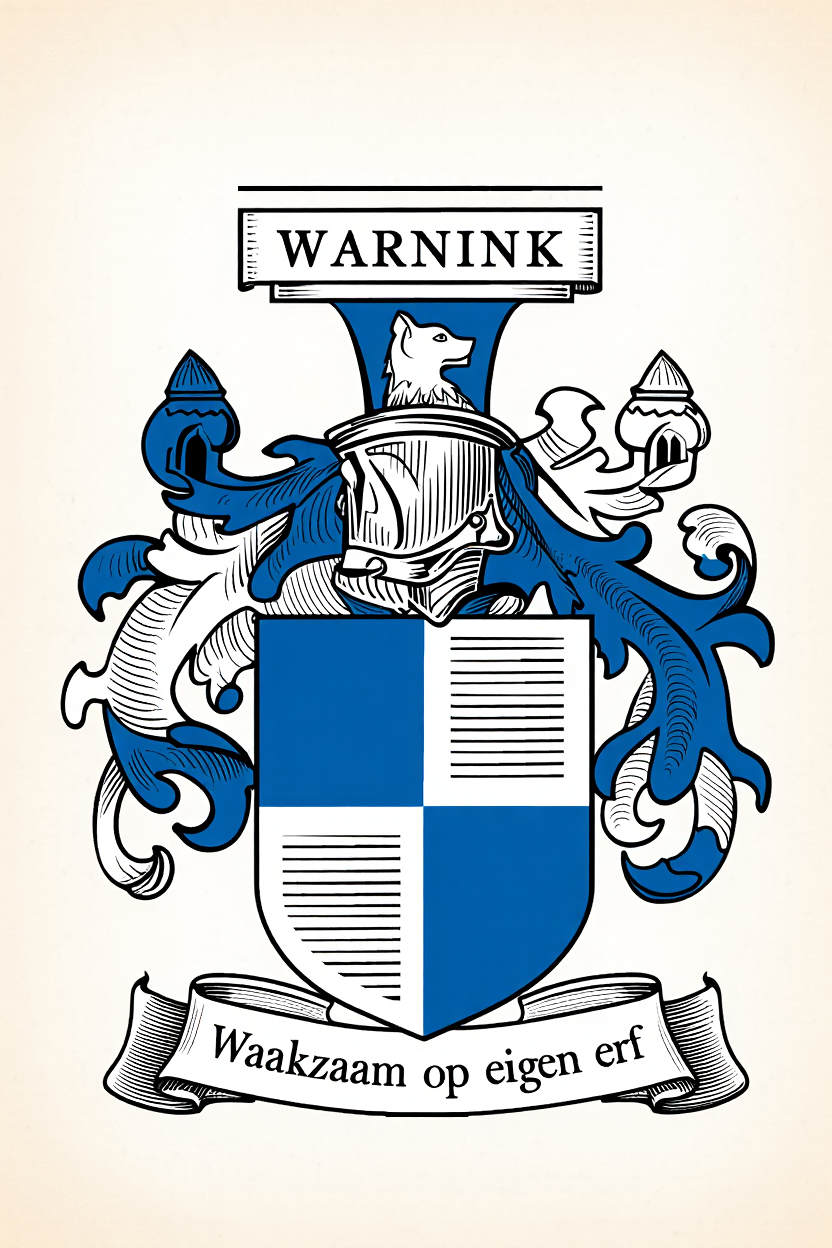 Familiewapen van de achternaam WARNINK (vergrendeld)
