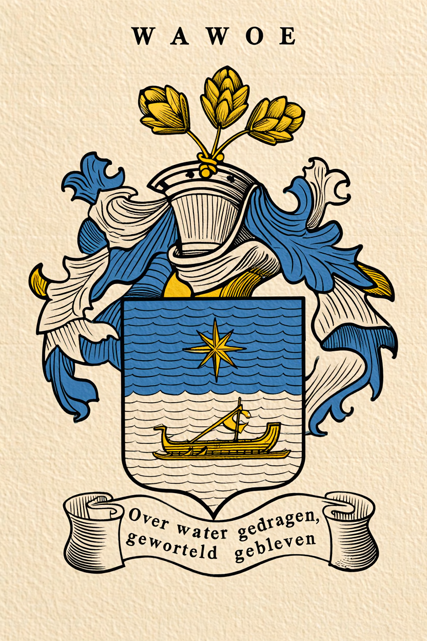 Familiewapen van de achternaam WAWOE (vergrendeld)