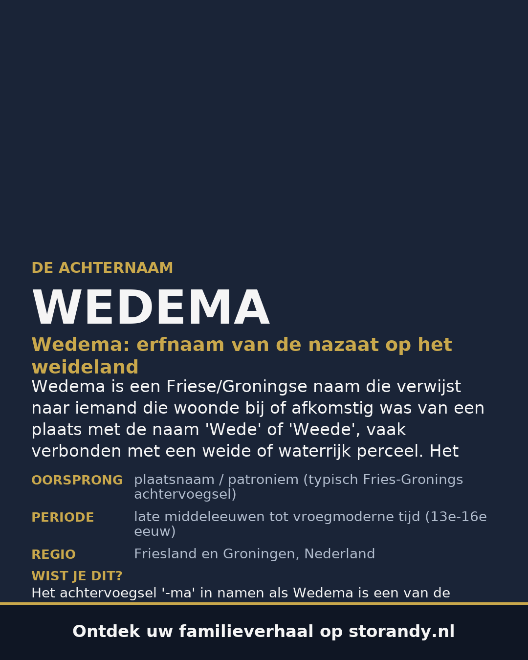 Familiewapen van de achternaam WEDEMA