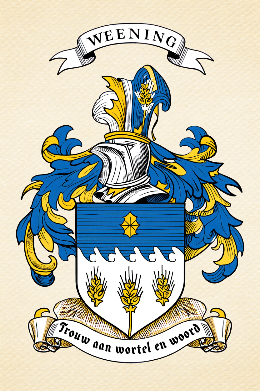 Familiewapen van de achternaam WEENING (vergrendeld)