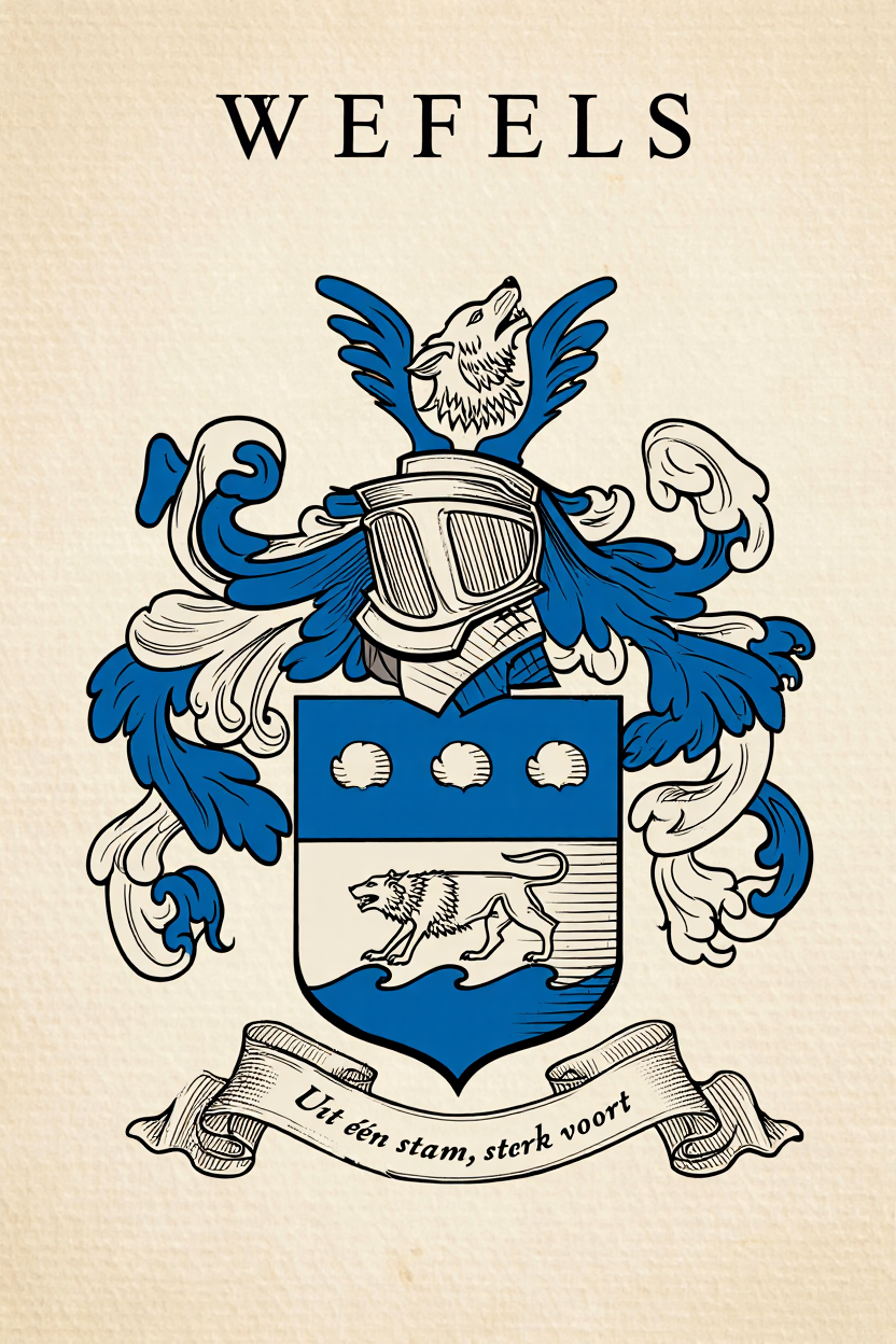 Familiewapen van de achternaam WEFELS (vergrendeld)