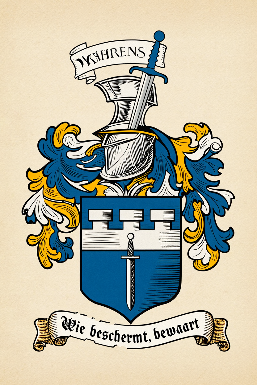 Familiewapen van de achternaam WEHRENS (vergrendeld)