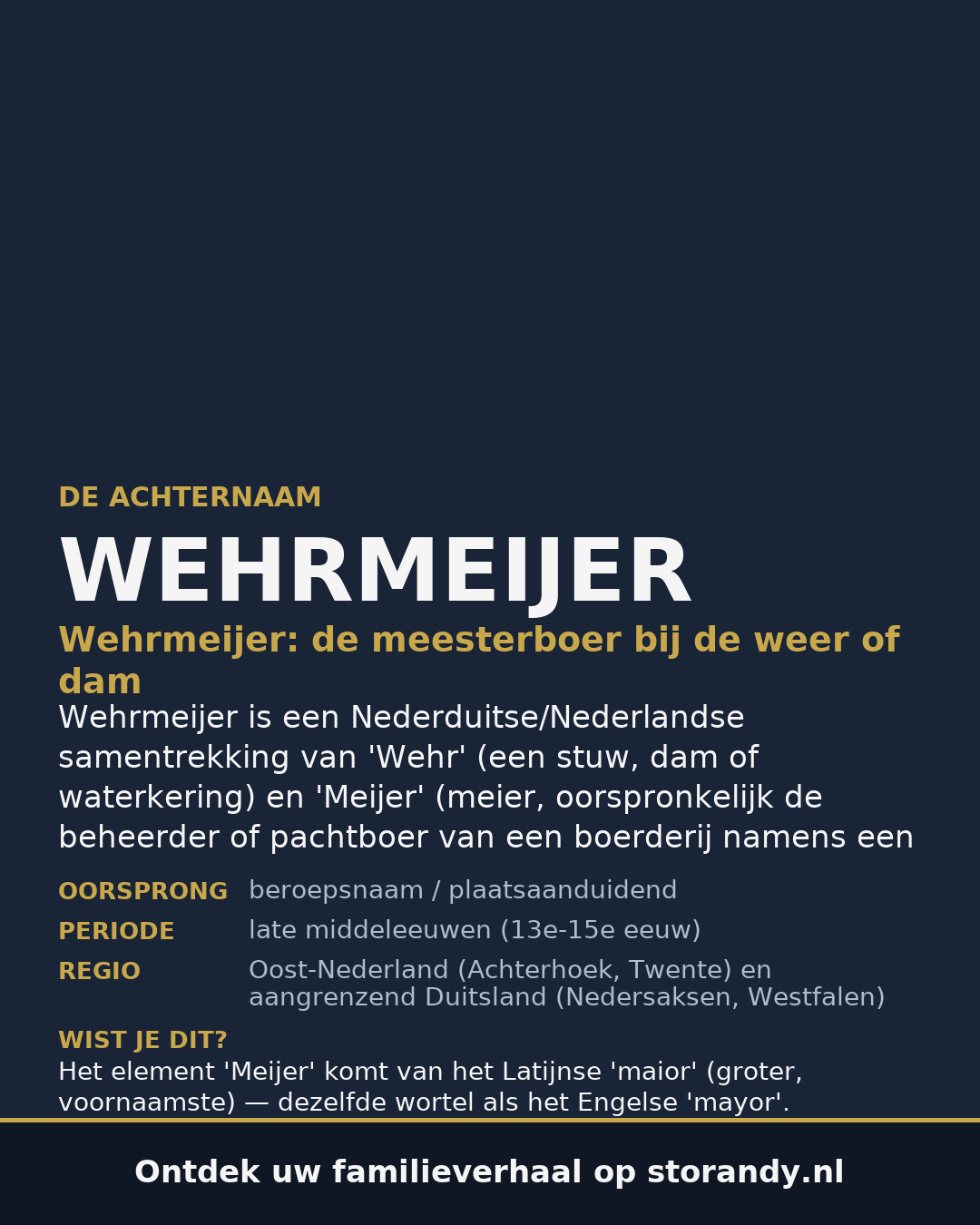 Familiewapen van de achternaam WEHRMEIJER