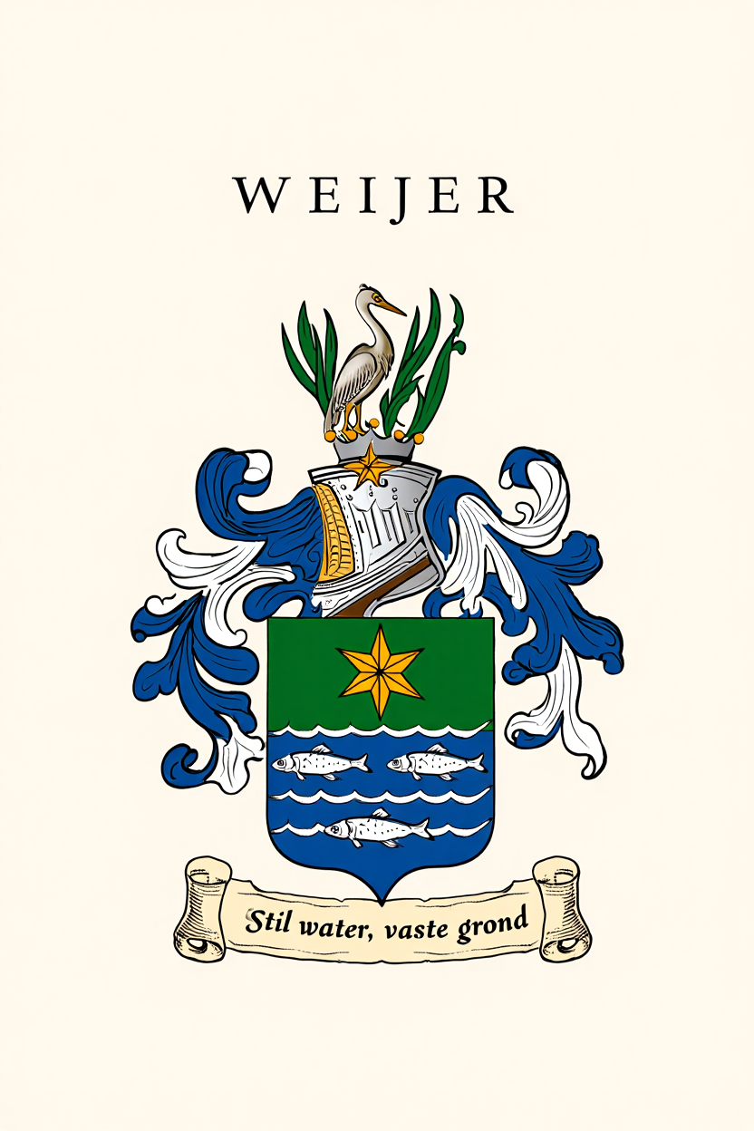 Familiewapen van de achternaam WEIJER (vergrendeld)