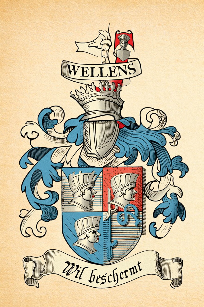 Familiewapen van de achternaam WELLENS (vergrendeld)