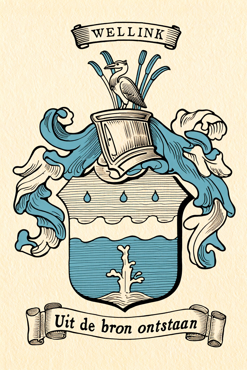 Familiewapen van de achternaam WELLINK (vergrendeld)