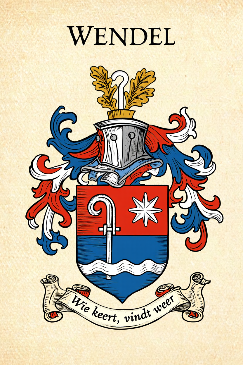 Familiewapen van de achternaam WENDEL (vergrendeld)