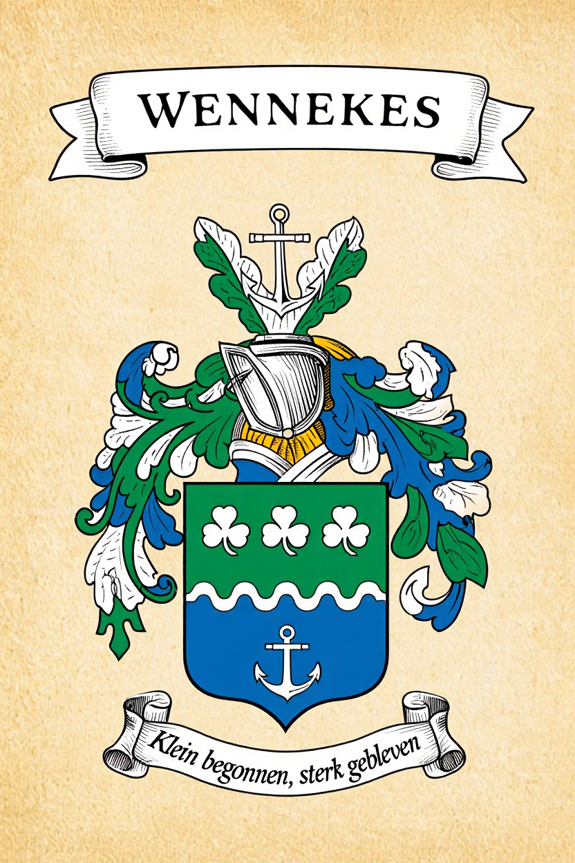 Familiewapen van de achternaam WENNEKES (vergrendeld)
