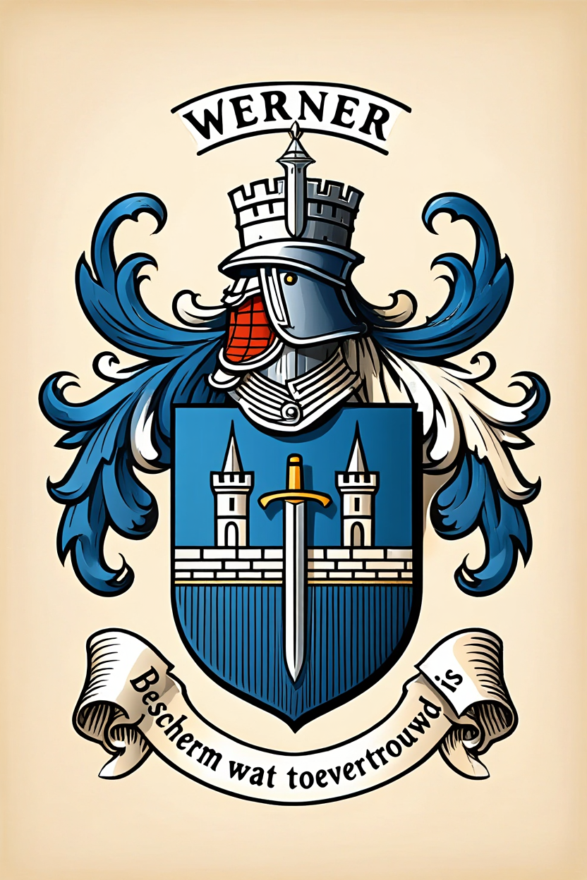 Familiewapen van de achternaam WERNER (vergrendeld)