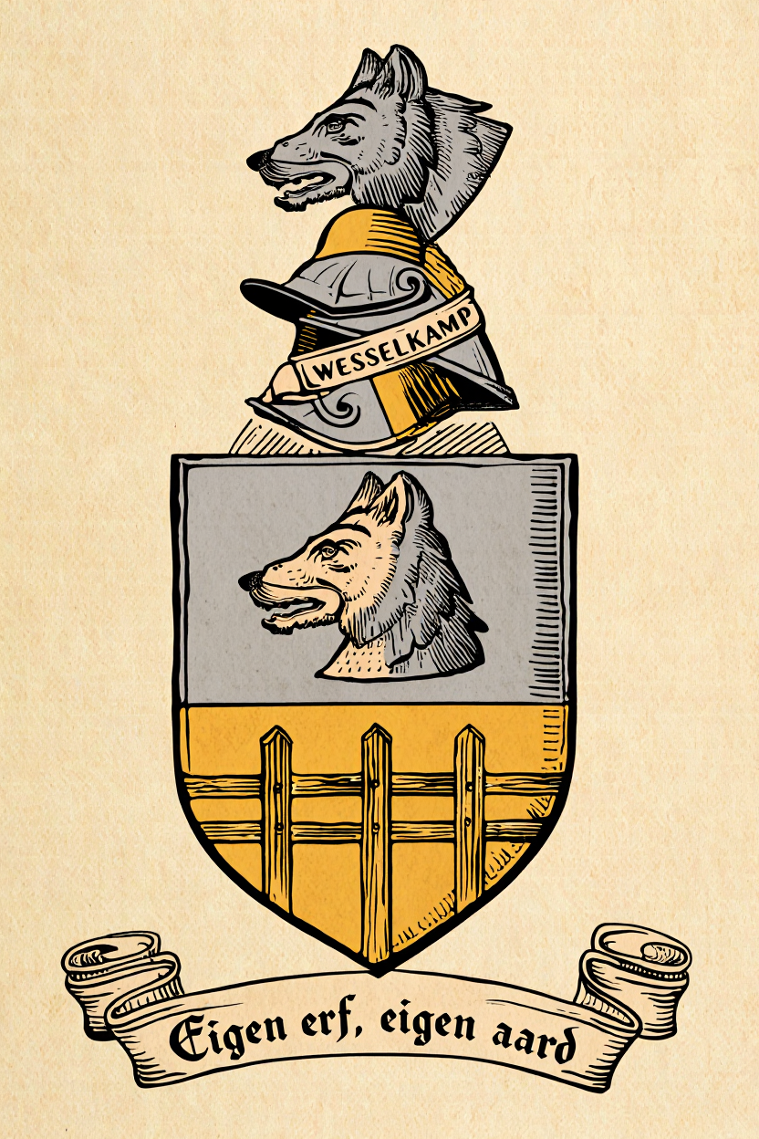 Familiewapen van de achternaam WESSELKAMP (vergrendeld)