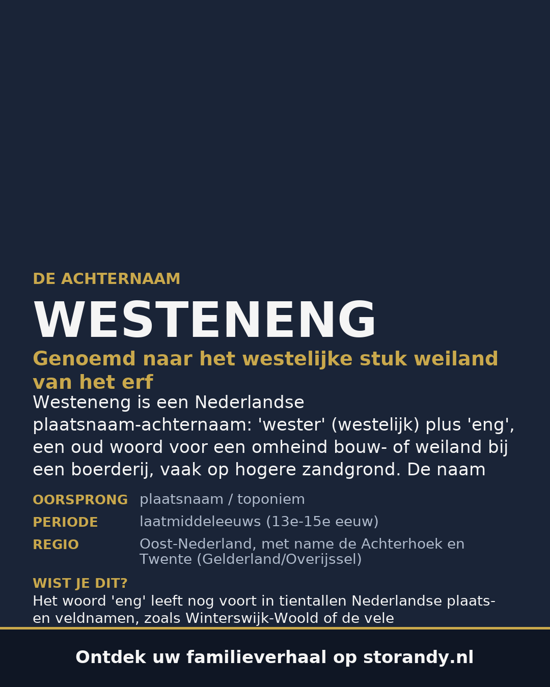 Familiewapen van de achternaam WESTENENG