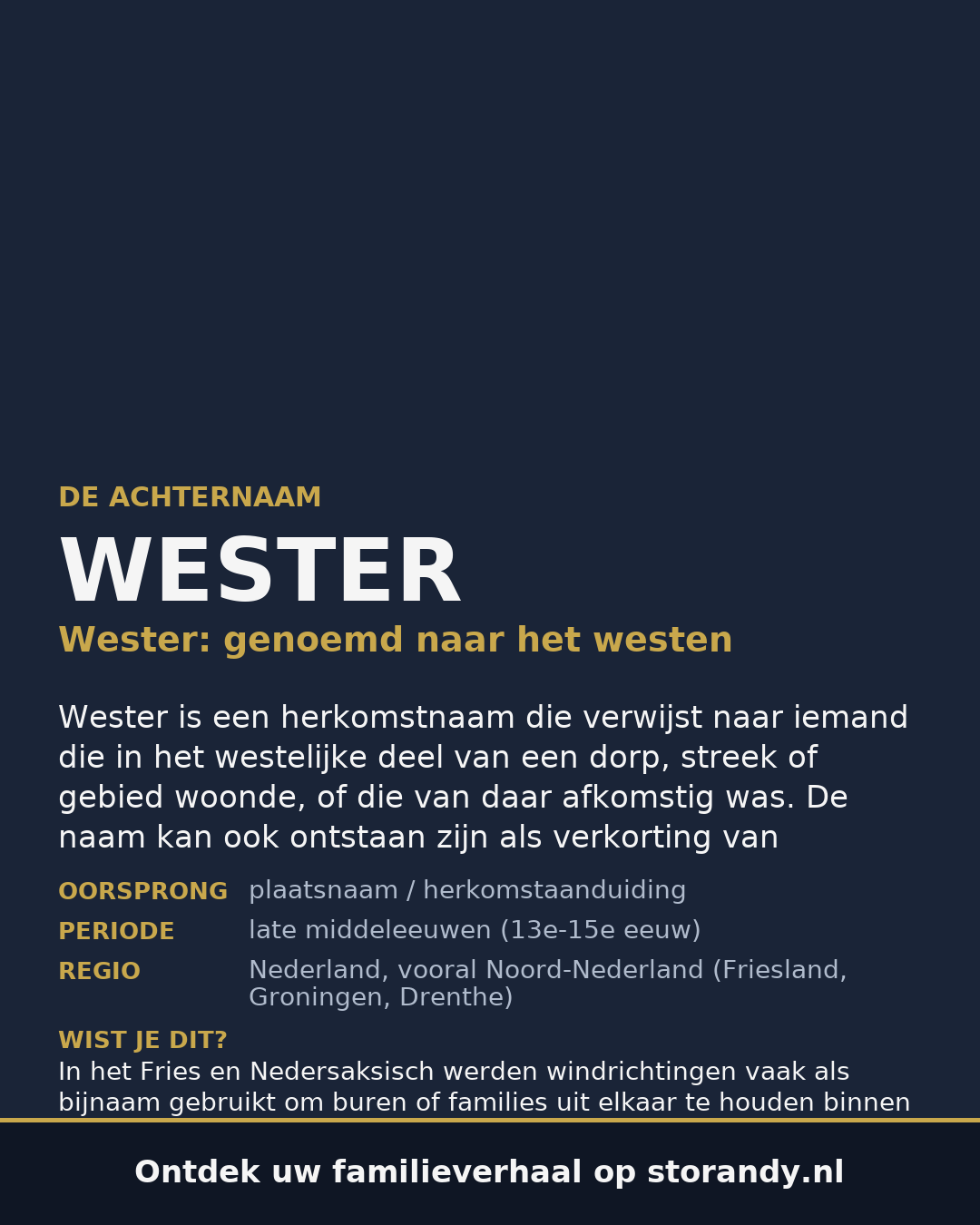 Familiewapen van de achternaam WESTER
