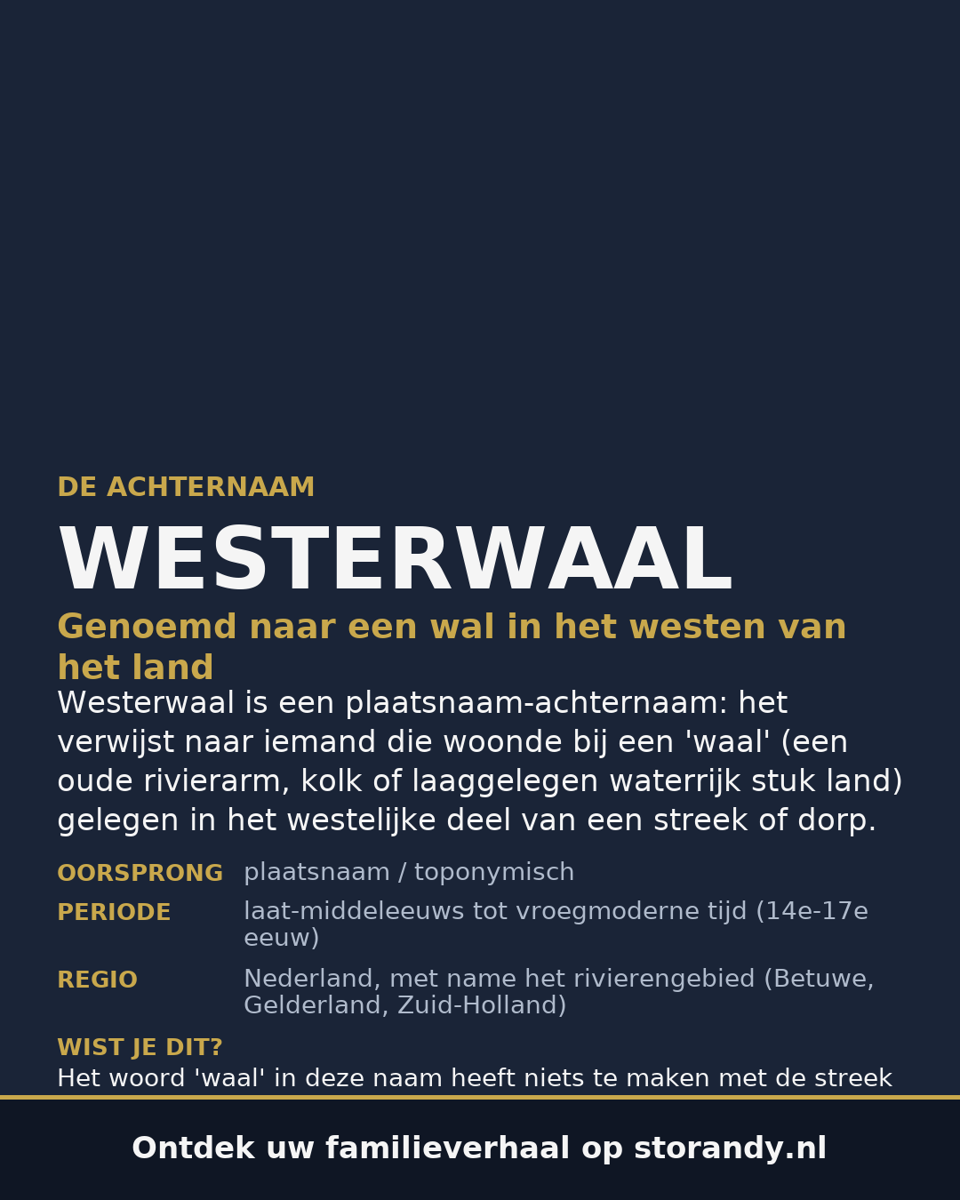 Familiewapen van de achternaam WESTERWAAL (vergrendeld)