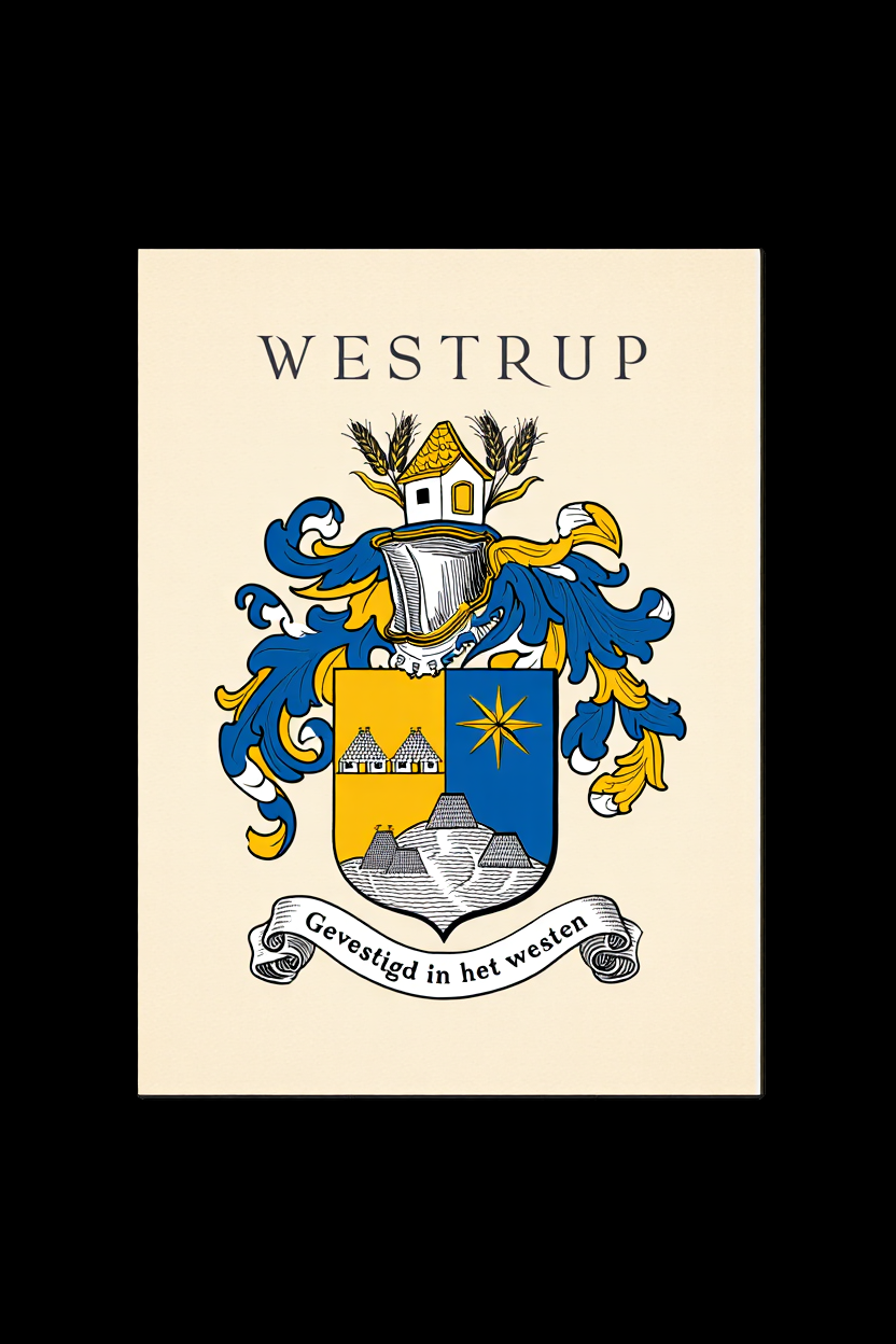 Familiewapen van de achternaam WESTRUP (vergrendeld)