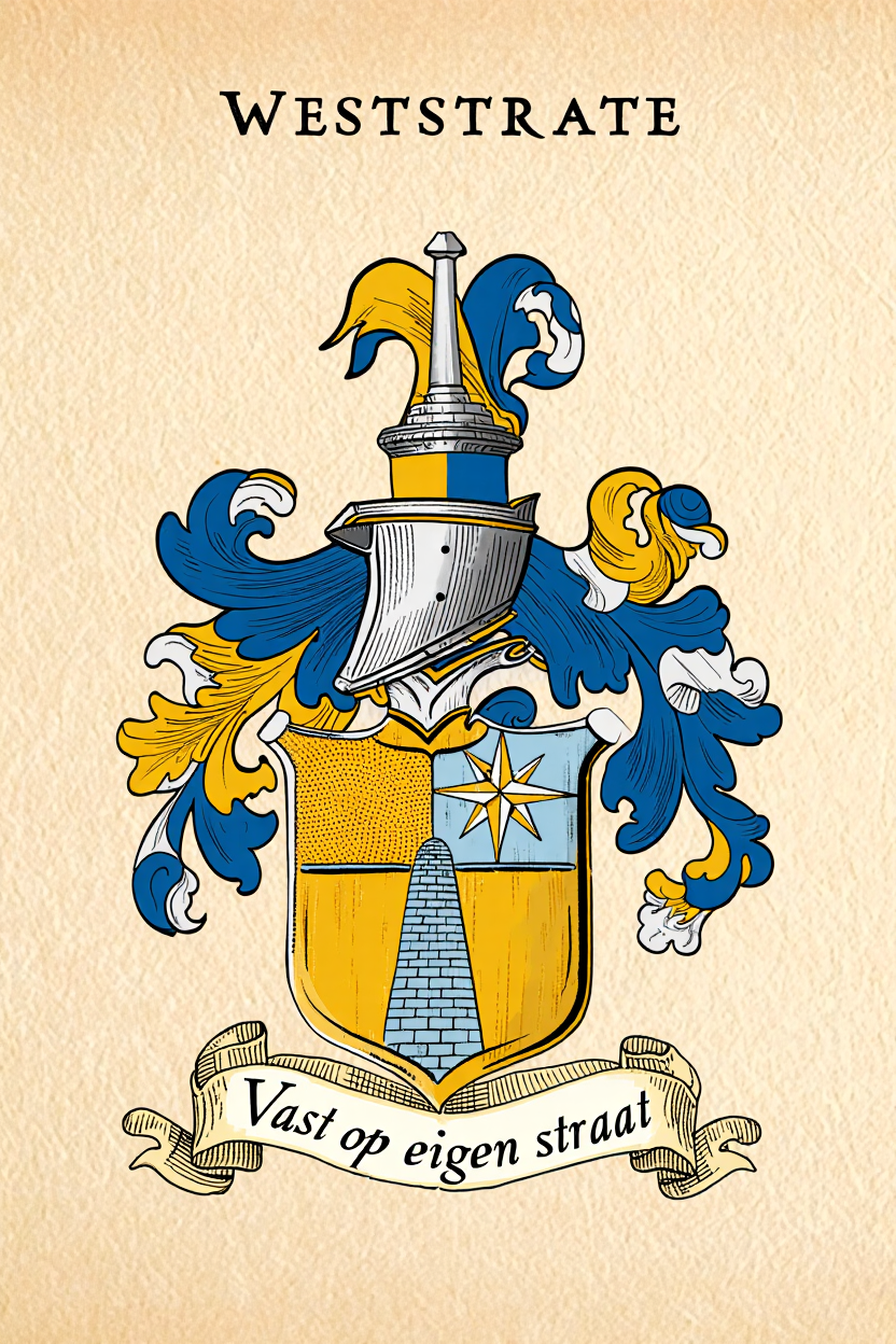 Familiewapen van de achternaam WESTSTRATE (vergrendeld)