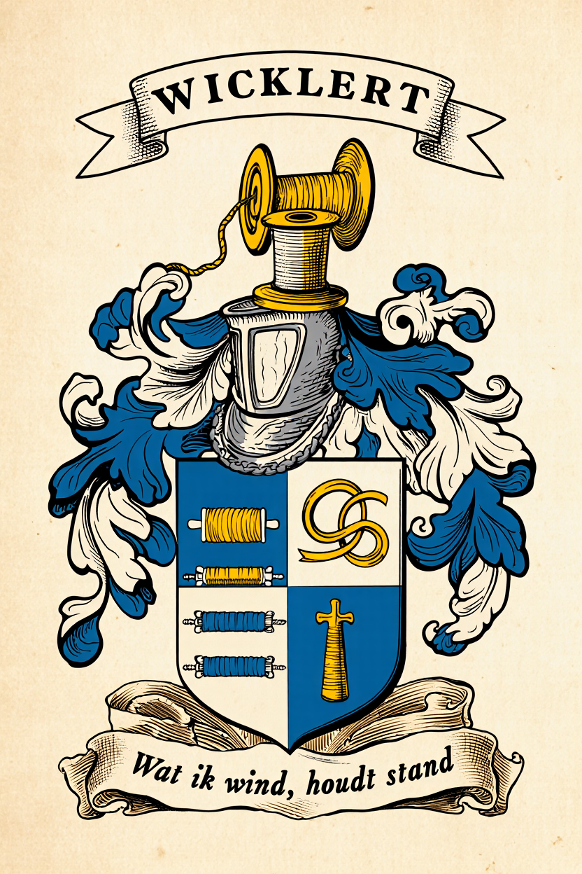 Familiewapen van de achternaam WICKLERT (vergrendeld)