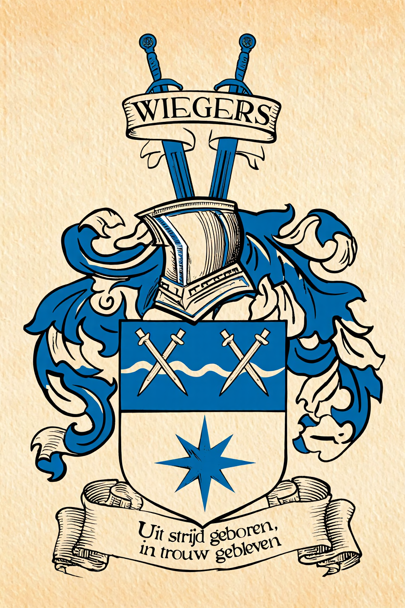 Familiewapen van de achternaam WIEGERS (vergrendeld)
