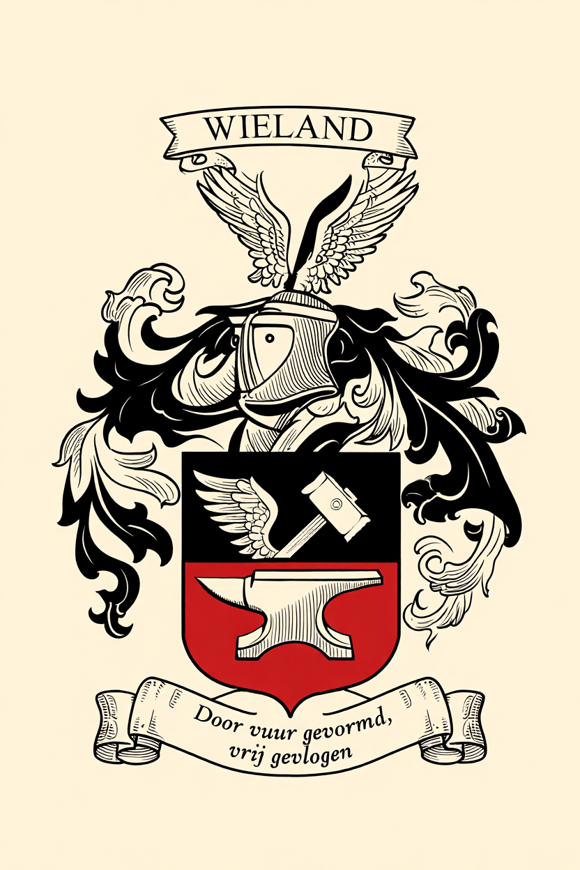 Familiewapen van de achternaam WIELAND (vergrendeld)