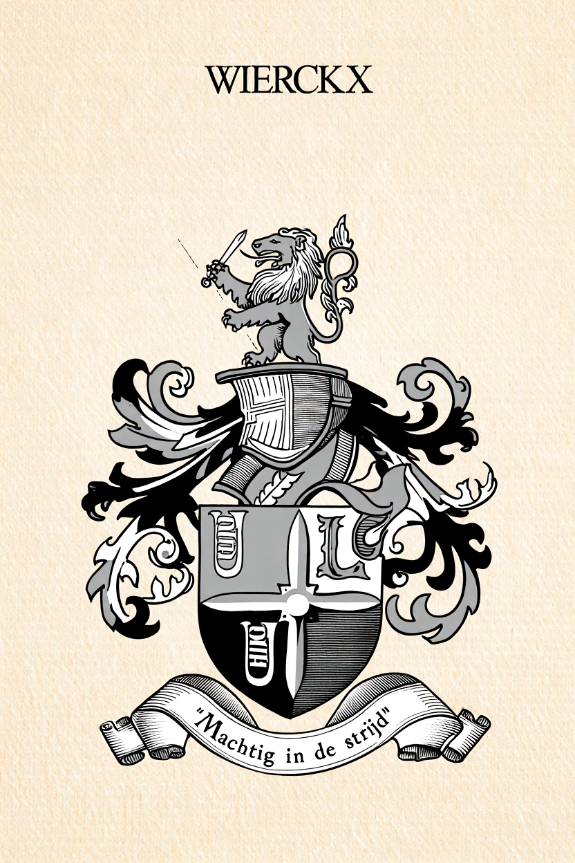 Familiewapen van de achternaam WIERCKX (vergrendeld)
