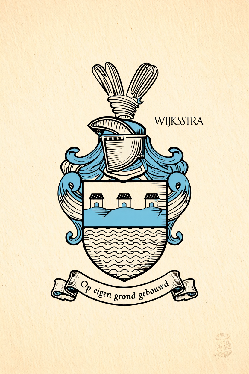 Familiewapen van de achternaam WIJKSTRA (vergrendeld)