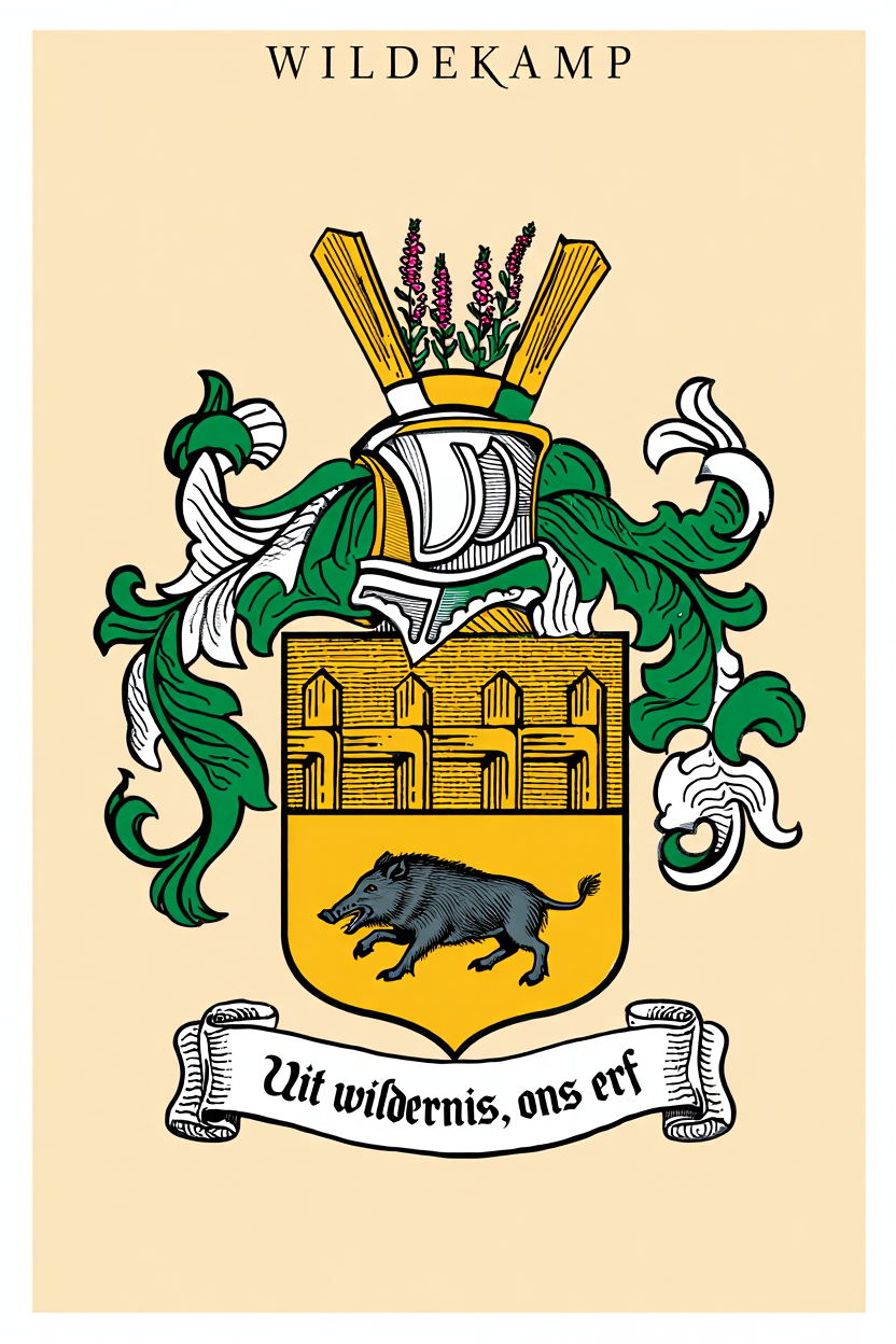 Familiewapen van de achternaam WILDEKAMP (vergrendeld)