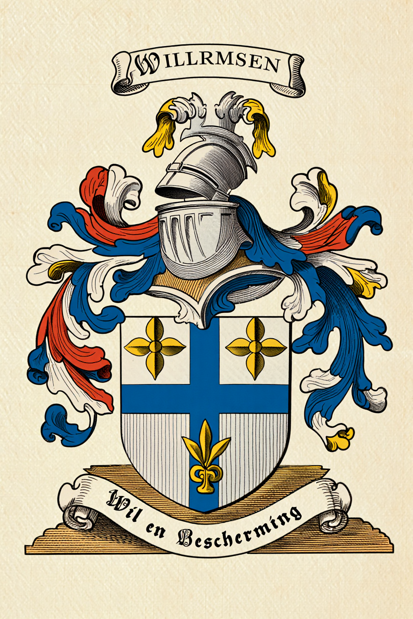 Familiewapen van de achternaam WILLRMSEN (vergrendeld)