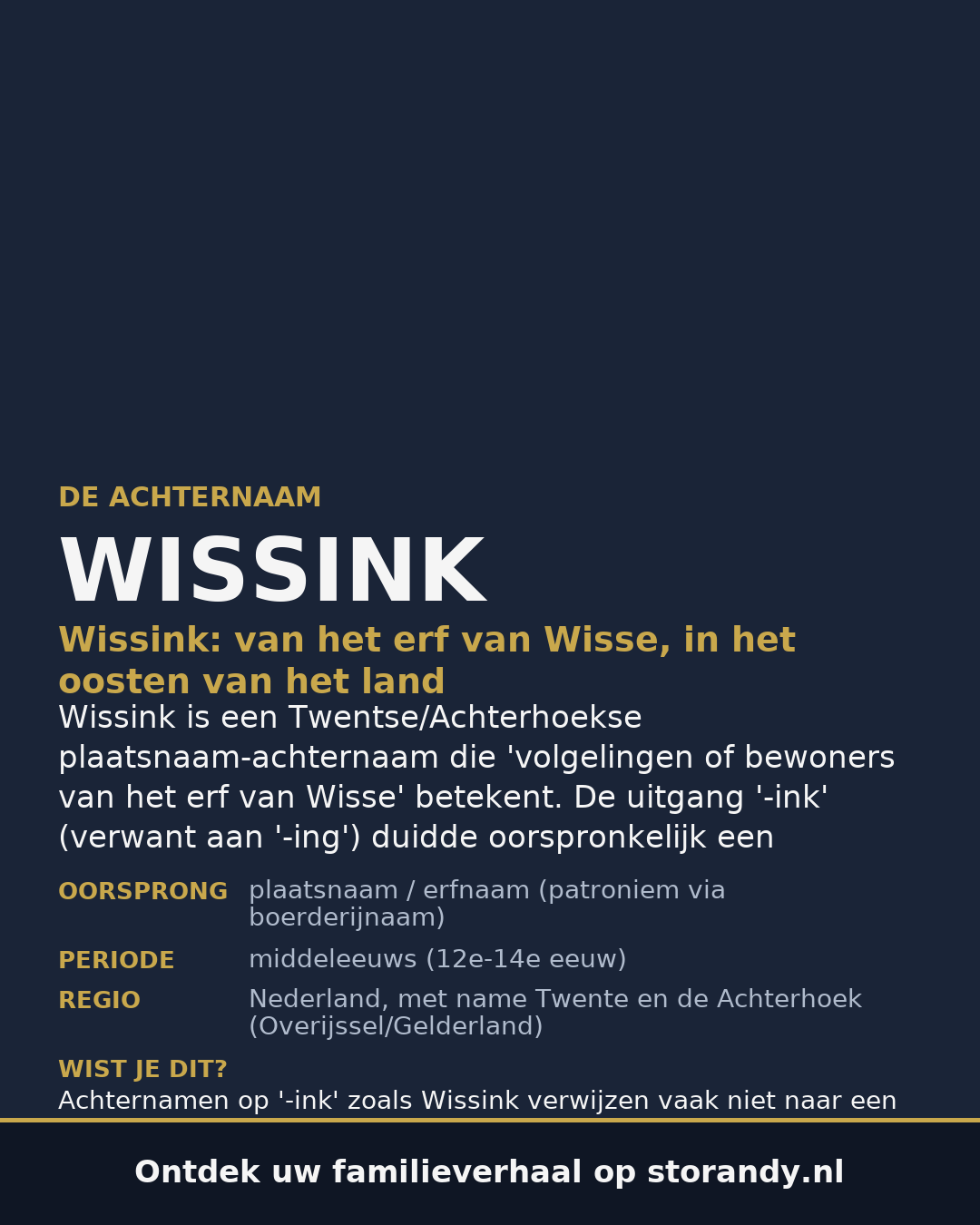 Familiewapen van de achternaam WISSINK (vergrendeld)