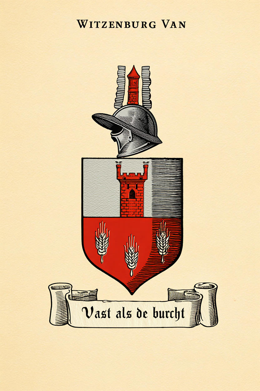 Familiewapen van de achternaam WITZENBURG VAN (vergrendeld)