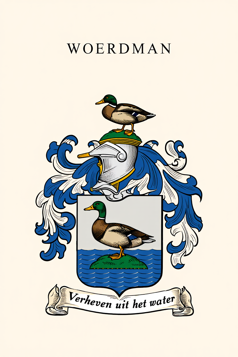 Familiewapen van de achternaam WOERDMAN (vergrendeld)