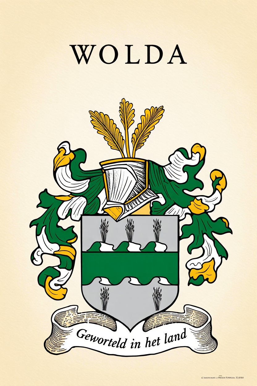 Familiewapen van de achternaam WOLDA (vergrendeld)