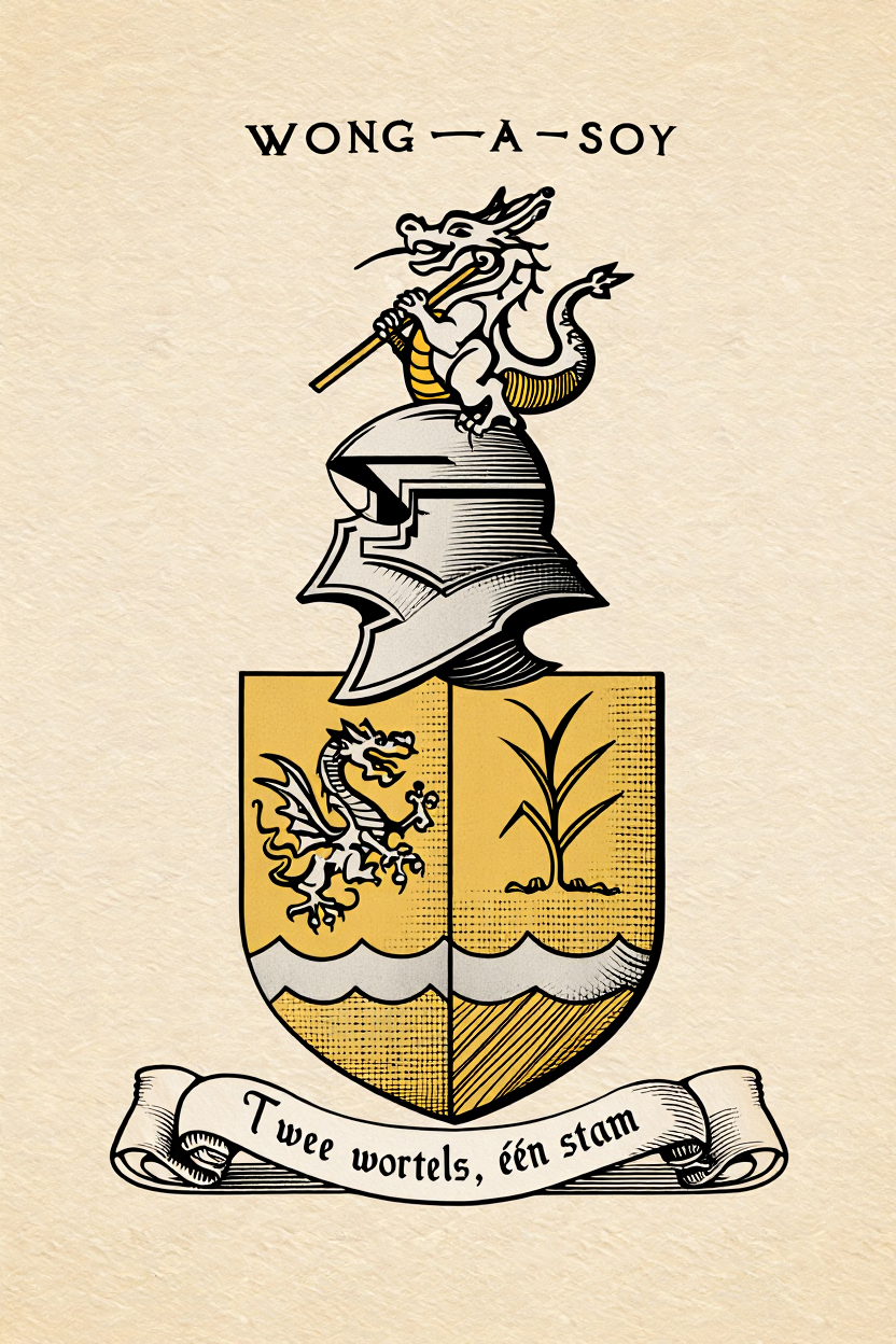 Familiewapen van de achternaam WONG -A -SOY (vergrendeld)