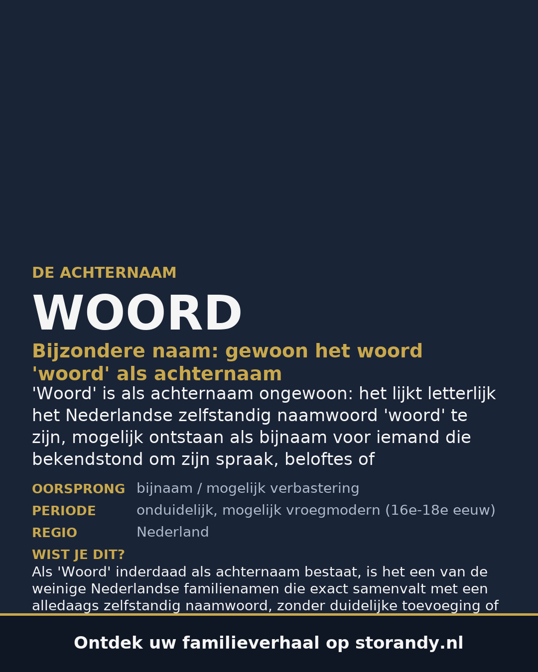 Familiewapen van de achternaam WOORD