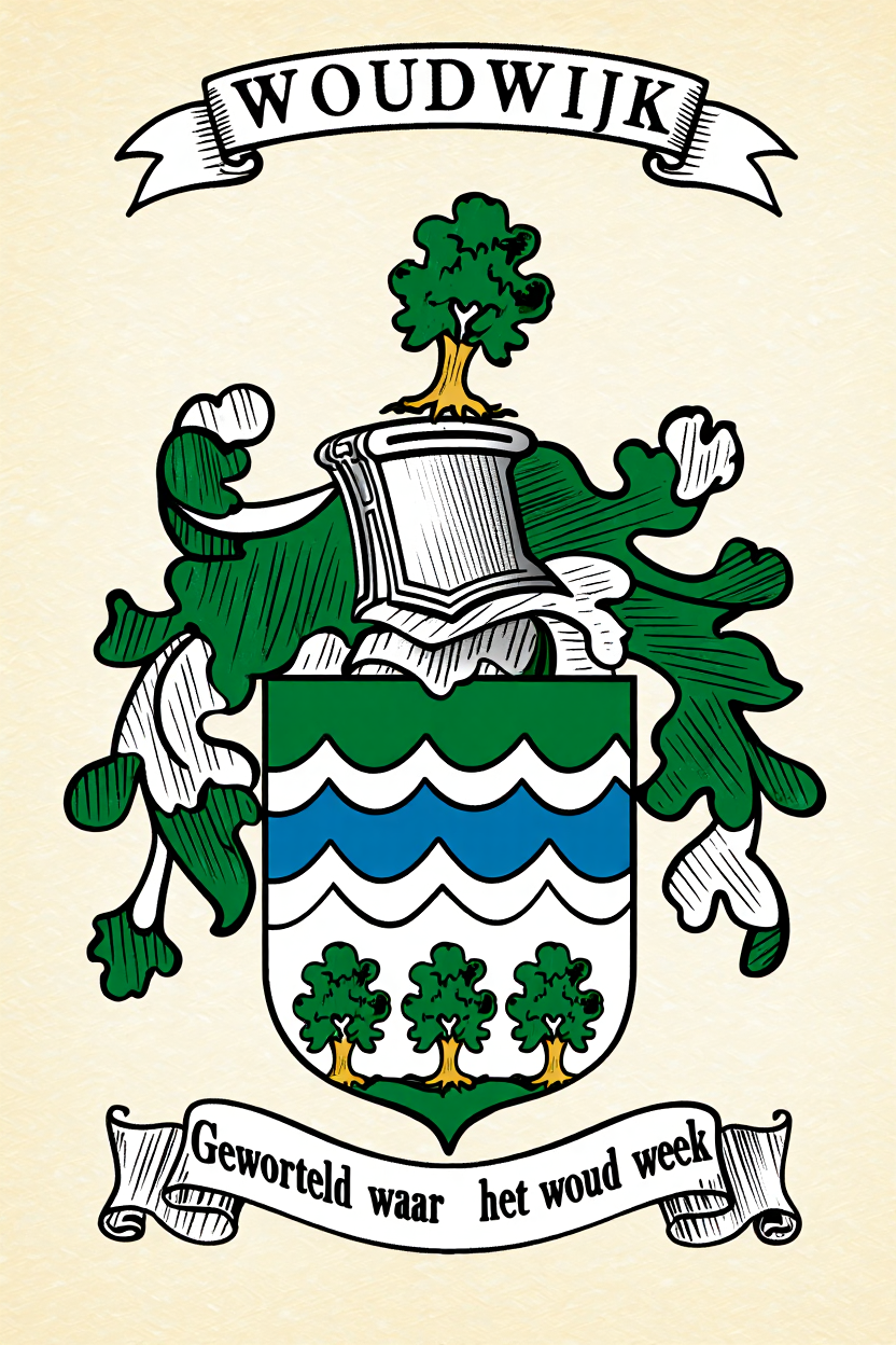 Familiewapen van de achternaam WOUDWIJK