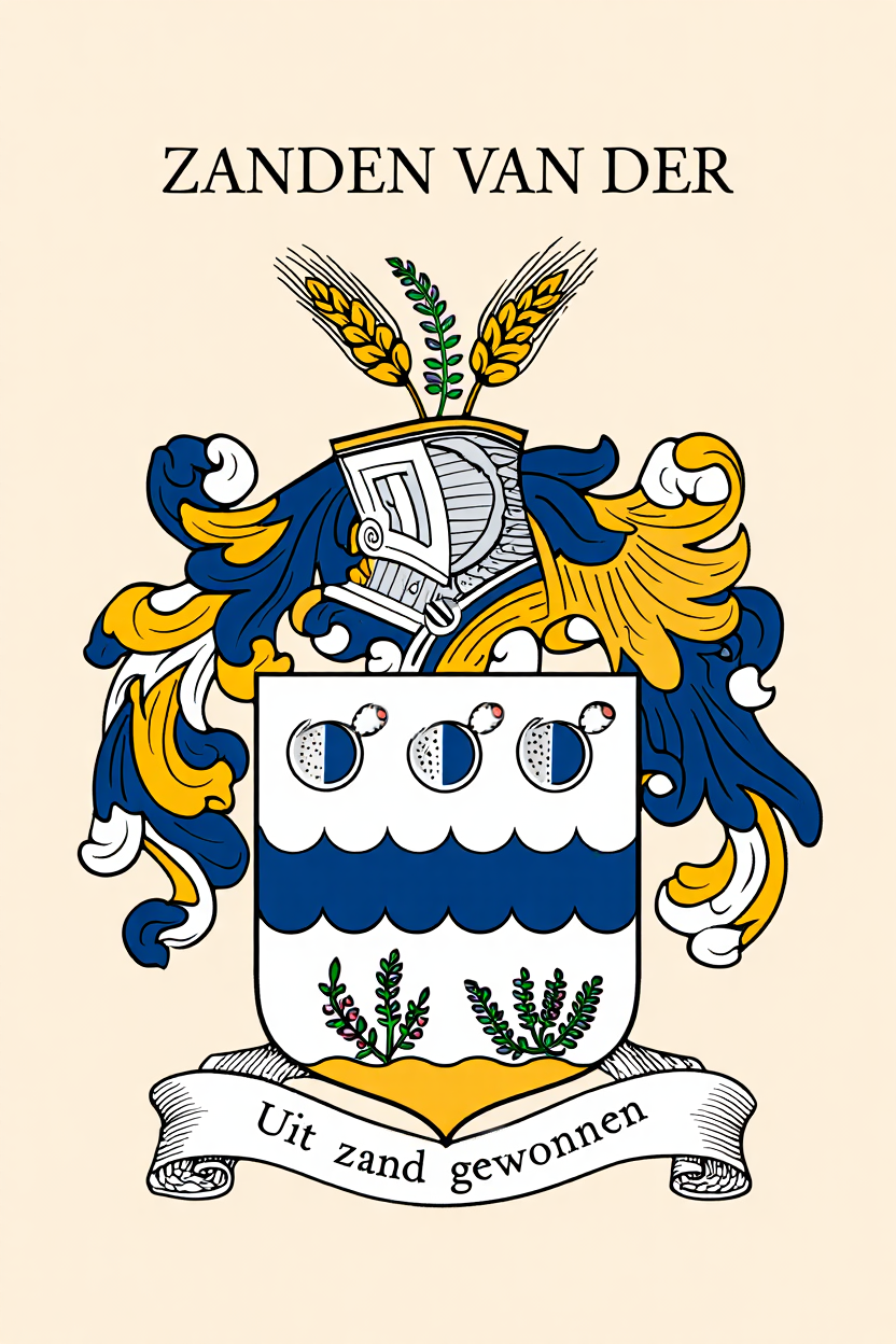 Familiewapen van de achternaam ZANDEN VAN DER