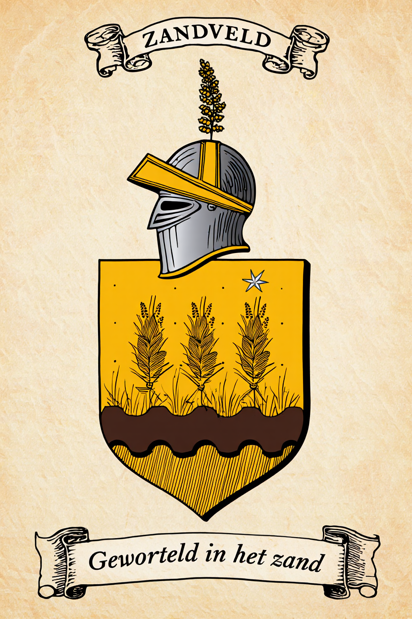 Familiewapen van de achternaam ZANDVELD (vergrendeld)