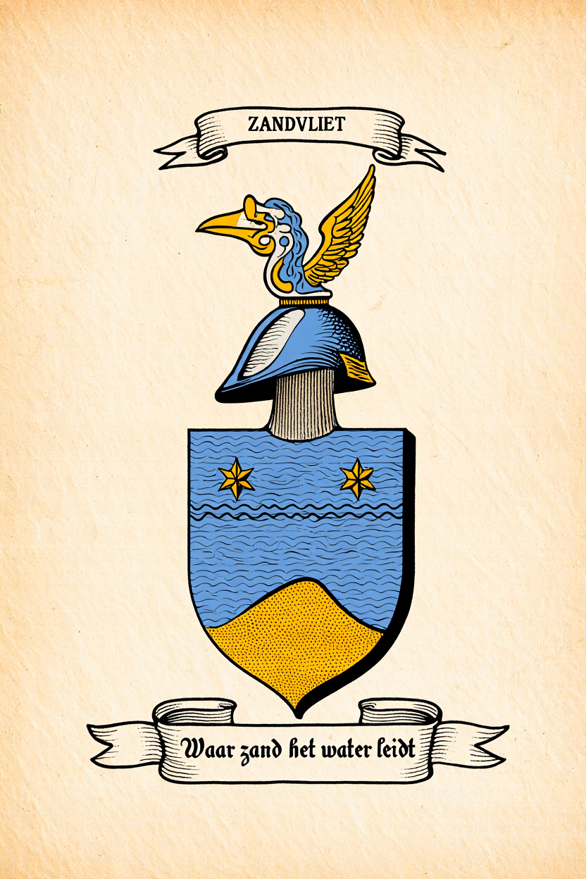 Familiewapen van de achternaam ZANDVLIET (vergrendeld)