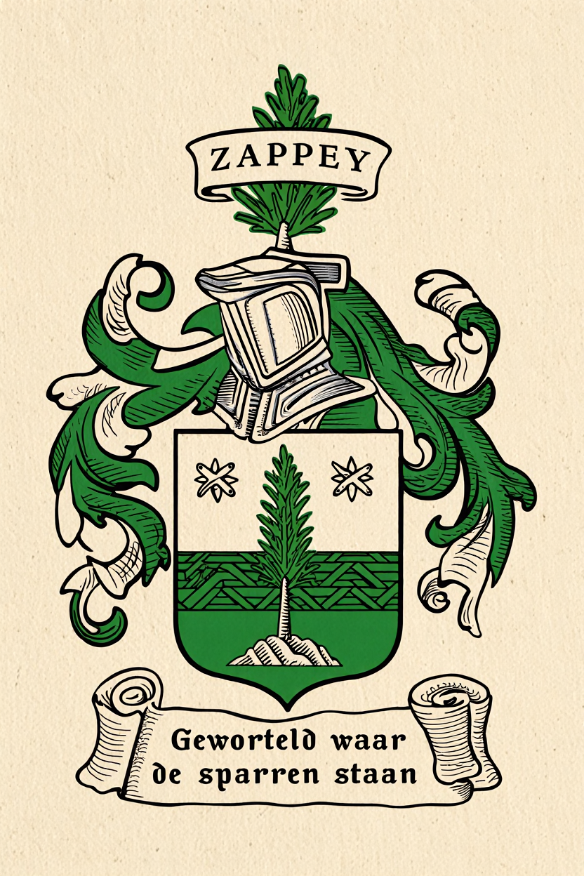 Familiewapen van de achternaam ZAPPEY (vergrendeld)