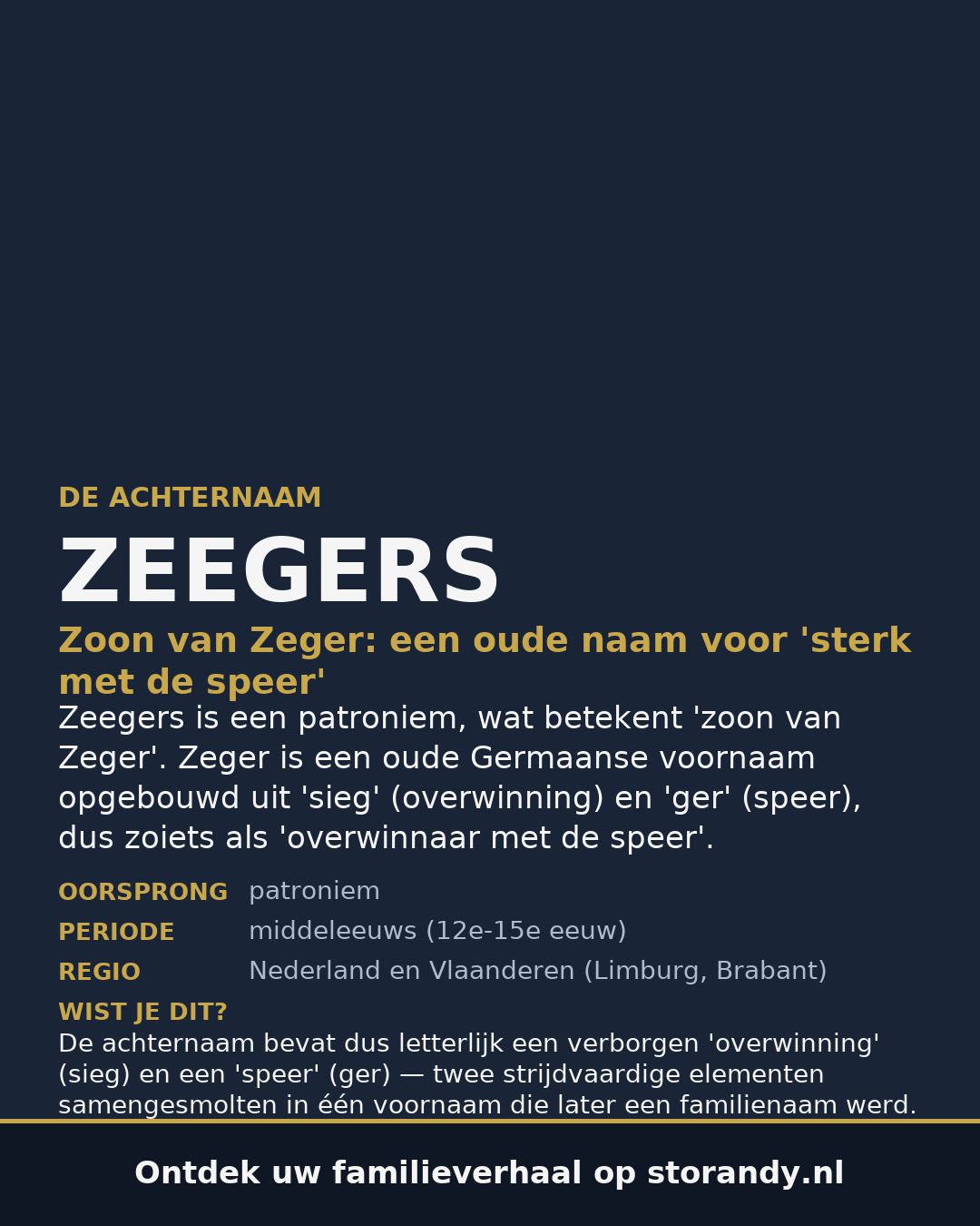 Familiewapen van de achternaam ZEEGERS