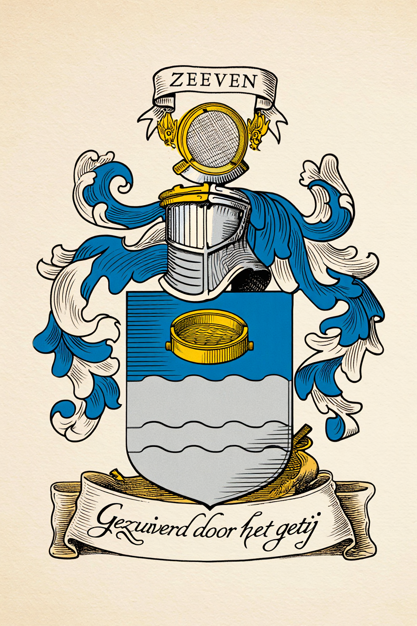 Familiewapen van de achternaam ZEEVEN (vergrendeld)