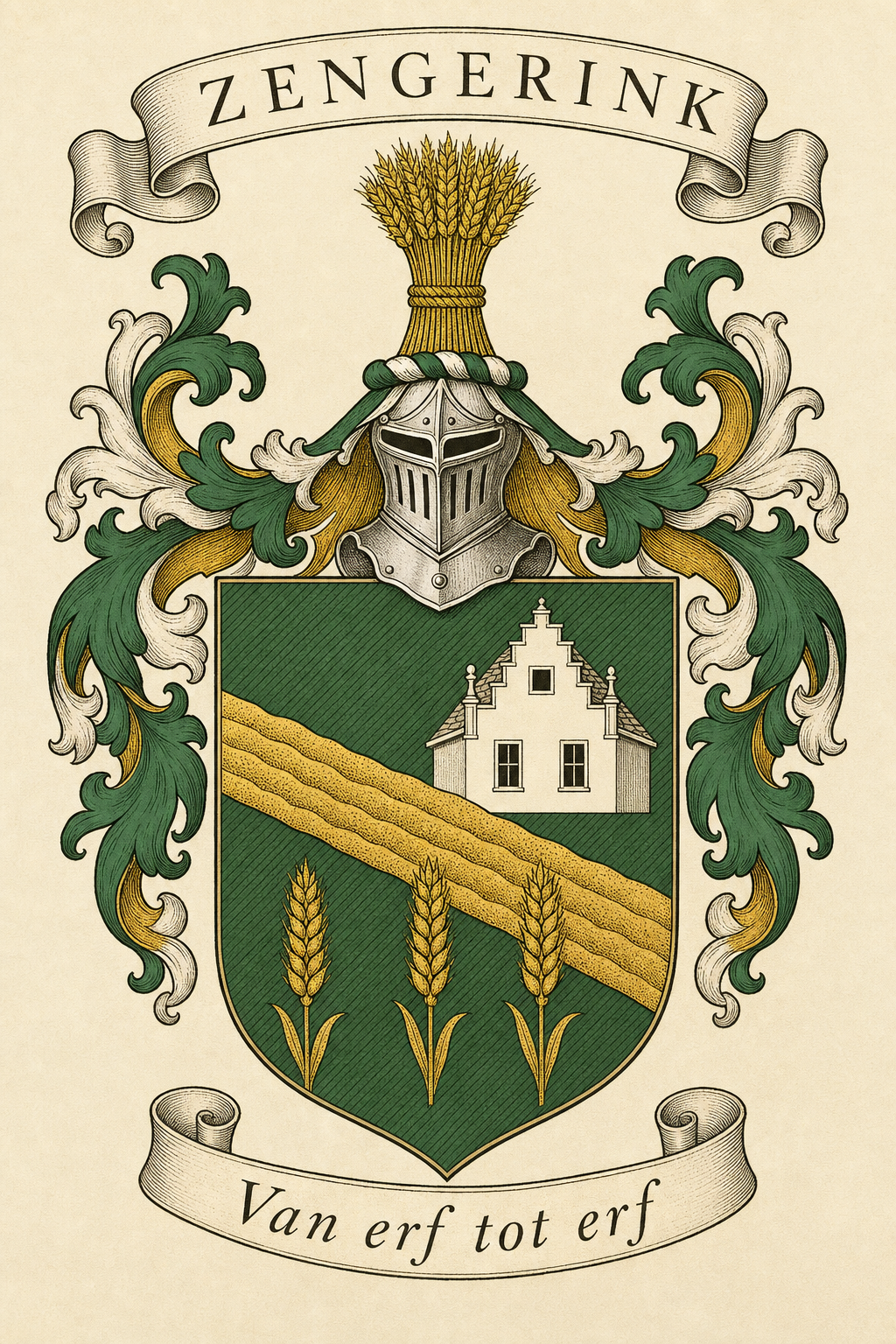 Familiewapen van de achternaam ZENGERINK (vergrendeld)