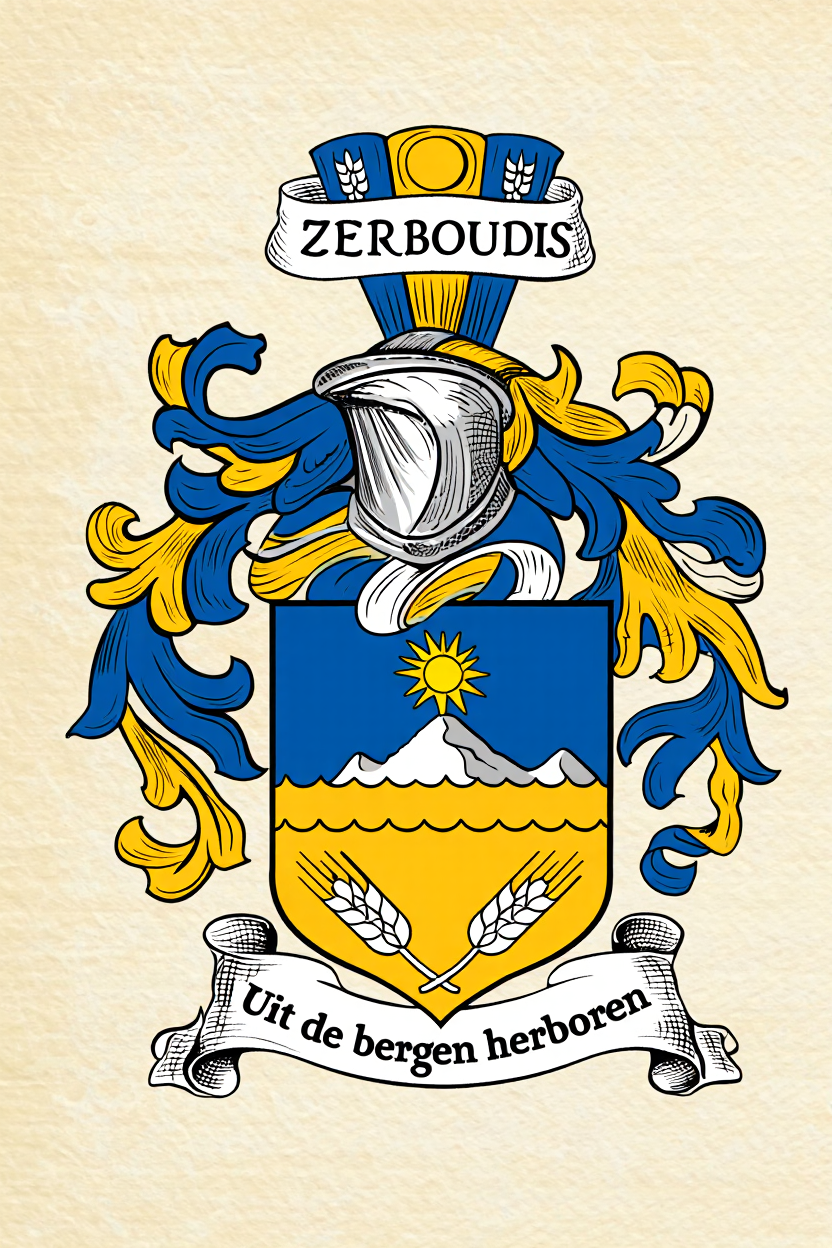 Familiewapen van de achternaam ZERBOUDIS